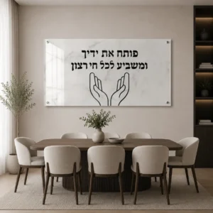 תמונת זכוכית פותח את ידיך